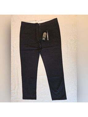 Classic Men's Cotton Black Chino Pants, Size 36, Snover, NWT
